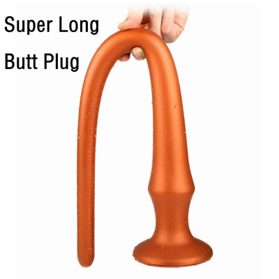 Plug anal en silicone super long (2 couleurs) différentes longueurs.