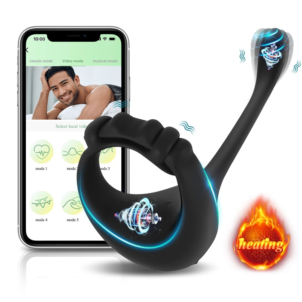 Wireless APP Remote Cock Ring Sex Toys for men - toys-3366