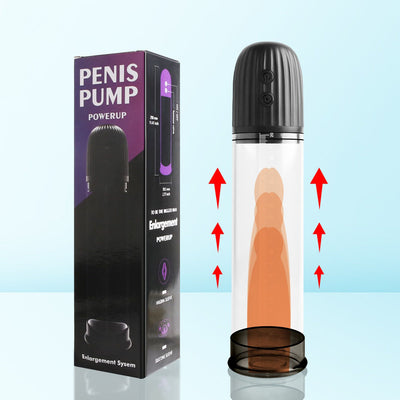 Pompe à vide d'agrandissement de pénis avec manchon d'extension. Les résultats peuvent varier. (Fonctionnant sur batterie)